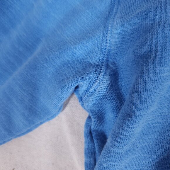 J. Crew Vintage Fleece Cotton Terry Hoodie Womens Small Blue Pullover Pocket - Picture 8 of 16